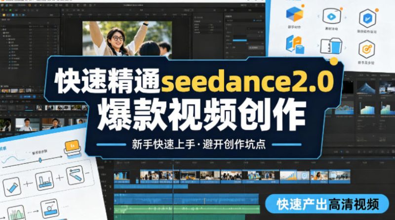 快速精通seedance2.0爆款视频创作,快速产出高清视频,避开大量创作坑点,新手也能快速上手-初遇资源网