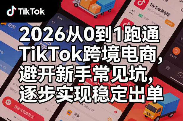 2026从0到1跑通TikTok跨境电商，避开新手常见坑，逐步实现稳定出单（更新0414）-初遇资源网