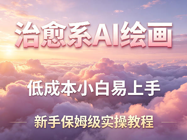 治愈系AI绘画提示词项目，低成本小白易上手，每天10分钟，新手保姆级实操教程-初遇资源网