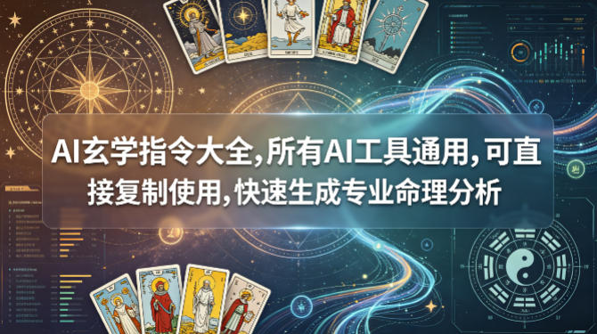 AI玄学指令大全,所有AI工具通用,可直接复制使用,快速生成专业命理分析-初遇资源网