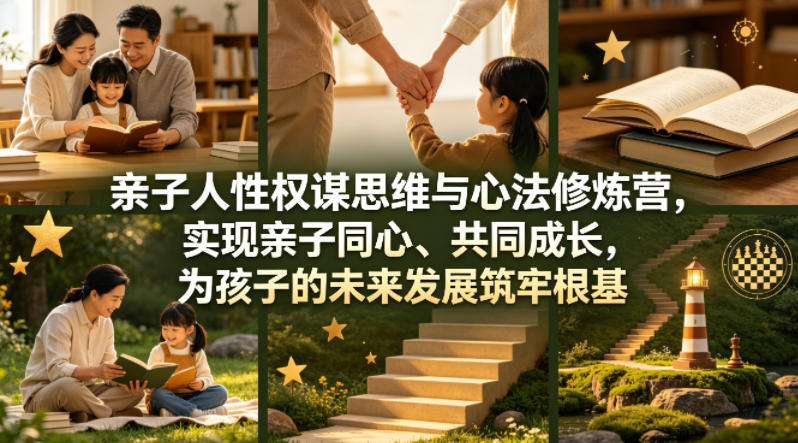 亲子人性权谋思维与心法修炼营,实现亲子同心、共同成长,为孩子的未来发展筑牢根基【音频】-初遇资源网