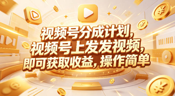 视频号分成计划，599元众筹的Red团队课程，视频号上发发视频，即可获取收益，操作简单-初遇资源网