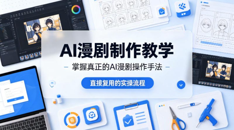 AI漫剧制作教学,带你掌握真正的AI漫剧操作手法,直接复用的实操流程-初遇资源网