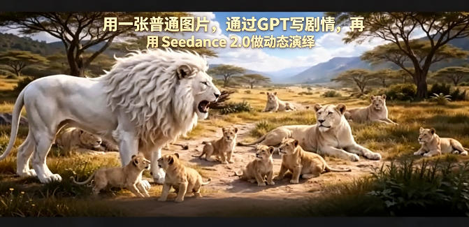 用一张普通图片,通过GPT写剧情,再用Seedance 2.0做动态演绎,居然能生成迪士尼风格搞笑动画-初遇资源网