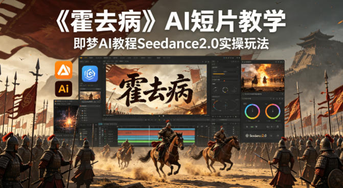 《霍去病》AI短片教学，即梦AI教程Seedance2.0实操玩法-初遇资源网