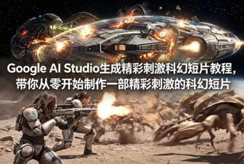 Google AI Studio生成精彩刺激科幻短片教程，带你从零开始制作一部精彩刺激的科幻短片【双语字幕】-初遇资源网