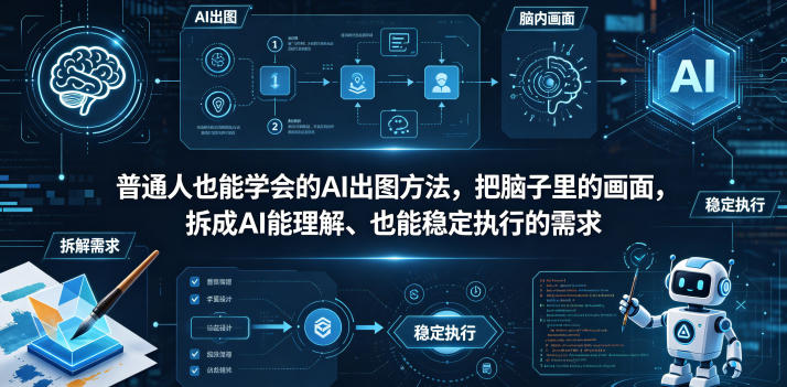 普通⼈也能学会的AI出图⽅法,把脑子里的画面,拆成AI能理解、也能稳定执行的需求【文档】-初遇资源网