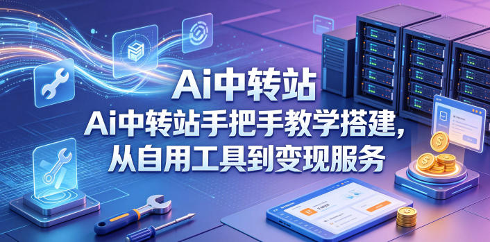 【冒泡网】Ai中转站手把手教学搭建，从自用工具到变现服务 - 初遇资源网