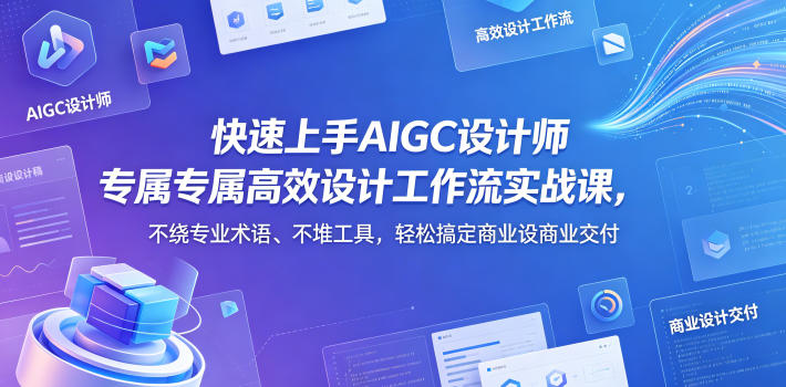快速上手AIGC设计师专属高效设计工作流实战课,不绕专业术语、不堆工具,轻松搞定商业设计交付-初遇资源网