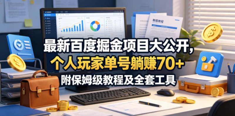 最新百度掘金项目大公开,个人玩家单号躺賺70+,附保姆级教程及全套工具-初遇资源网
