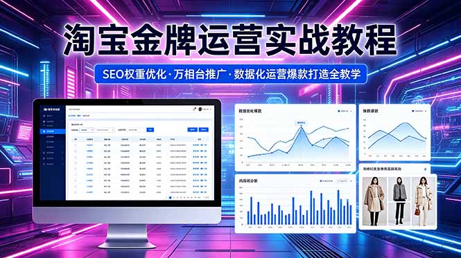 2026 淘宝金牌运营实战教程，SEO权重优化万相台推广，数据化运营爆款打造全教学-初遇资源网