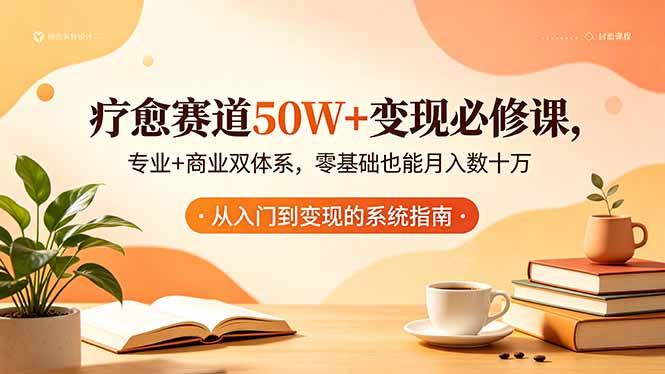 疗愈赛道50W+变现必修课,专业+商业双体系,零基础也能月入数十万-初遇资源网
