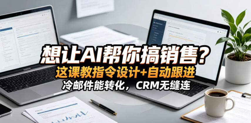 【冒泡网】想让AI帮你搞销售？这课教指令设计+自动跟进，冷邮件能转化，CRM无缝连！【原创双语字幕】 - 初遇资源网