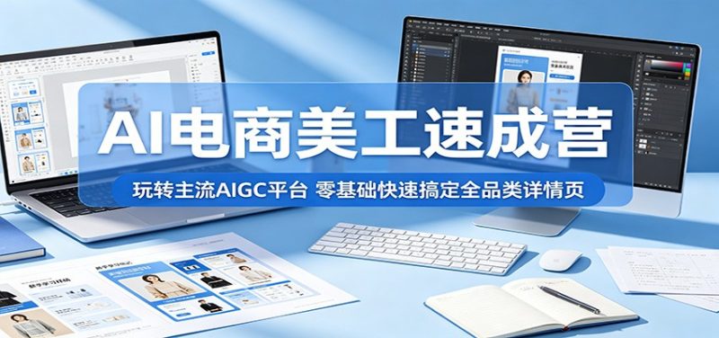 AI电商美工速成营:玩转主流AIGC平台,零基础快速搞定全品类详情页-初遇资源网