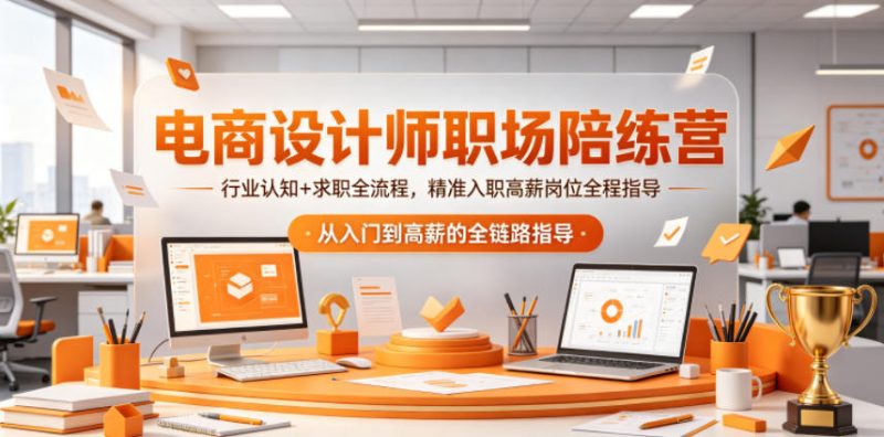 电商设计师职场陪练营,行业认知+求职全流程,精准入职高薪岗位全程指导-初遇资源网