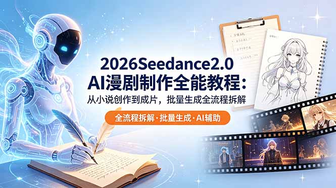 2026Seedance2.0 AI制作全能教程:从小说创作到成片,批量生成全流程拆解-初遇资源网