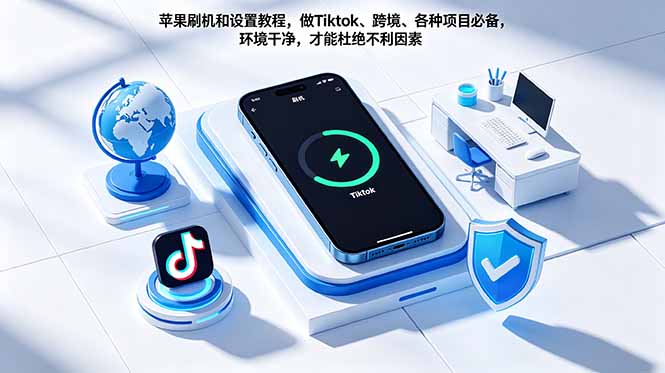 苹果刷机和设置教程，做Tiktok、跨境、各种项目必备，环境干净，才能杜绝不利因素-初遇资源网