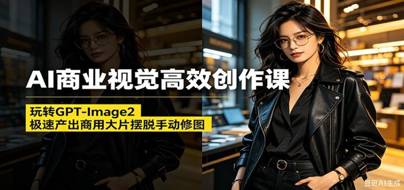 AI商业视觉高效创作课:玩转GPT-Image2,极速产出商用大片摆脱手动修图-初遇资源网