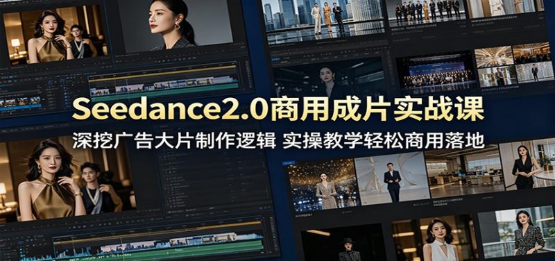 Seedance2.0商用成片实战课：深挖广告大片制作逻辑，实操教学轻松商用落地-初遇资源网