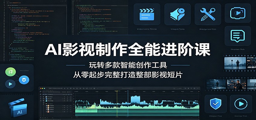 【福缘网创】AI影视制作全能进阶课：玩转多款智能创作工具，从零起步完整打造整部影视短片 - 初遇资源网