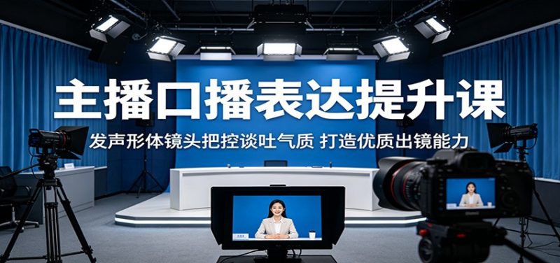 主播口播表达提升课：发声形体镜头把控谈吐气质，打造优质出镜能力-初遇资源网