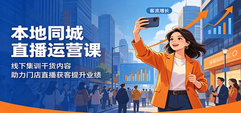 本地同城直播运营课:线下集训干货内容,助力门店直播获客提升业绩-初遇资源网