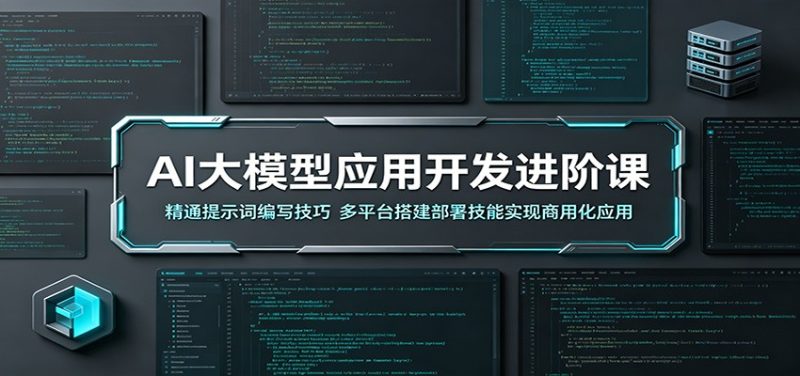 AI大模型应用开发进阶课：精通提示词编写技巧，多平台搭建部署技能实现商用化应用-初遇资源网