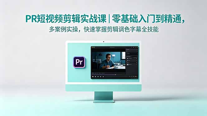 PR短视频剪辑实战课|零基础入门到精通,多案例实操,快速掌握剪辑调色字幕全技能-初遇资源网