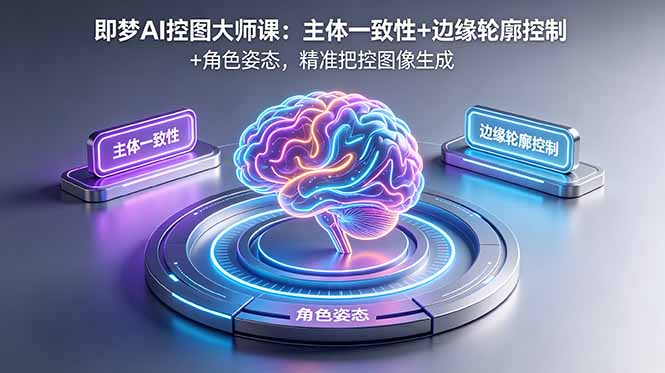 即梦AI控图大师课:主体一致性+边缘轮廓控制+角色姿态,精准把控图像生成-初遇资源网