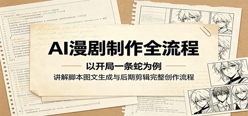 AI漫剧制作全流程:以开局一条蛇为例,讲解脚本图文生成与后期剪辑完整创作流程-初遇资源网