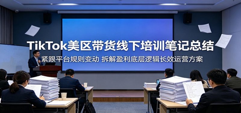 TikTok美区带货线下培训笔记总结:紧跟平台规则变动,拆解盈利底层逻辑长效运营方案-初遇资源网