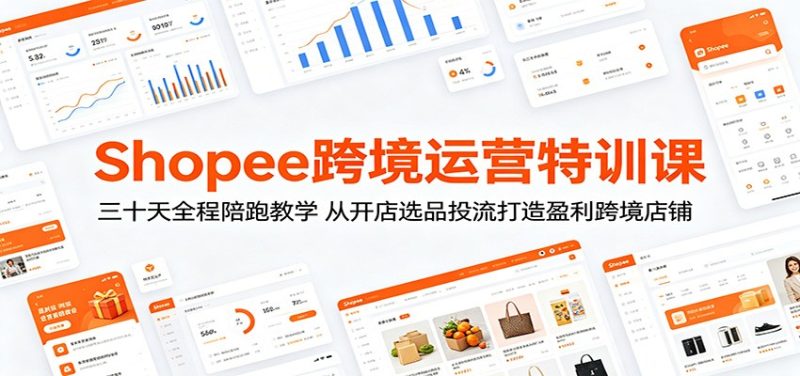 Shopee跨境运营特训课：三十天全程陪跑教学，从开店选品投流打造盈利跨境店铺-初遇资源网