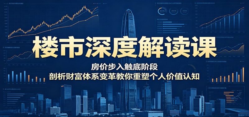 楼市深度解读课:房价步入触底阶段,剖析财富体系变革教你重塑个人价值认知-初遇资源网