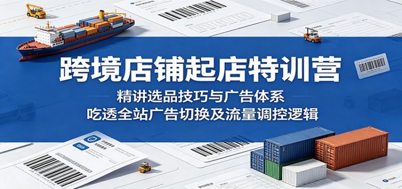跨境店铺起店特训营:精讲选品技巧与广告体系,吃透全站广告切换及流量调控逻辑-初遇资源网