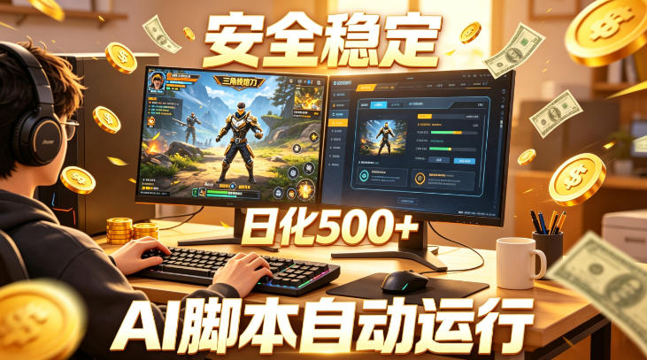 三角洲全自动挂G项目,AI脚本躺賺,日化500+,无需手动操作-初遇资源网