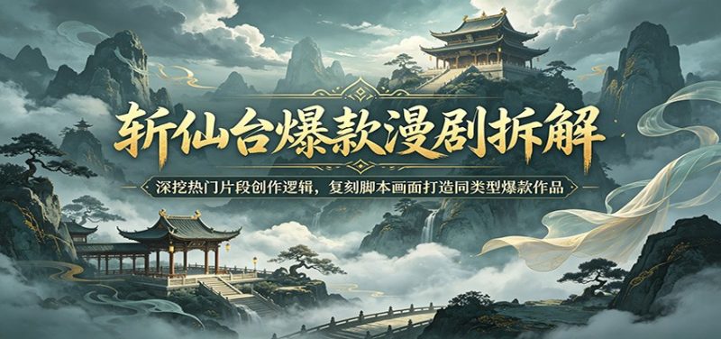 斩仙台爆款漫剧拆解：深挖热门片段创作逻辑，复刻脚本画面打造同类型爆款作品-初遇资源网