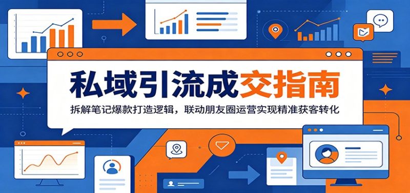 私域引流成交指南:拆解笔记爆款打造逻辑,联动朋友圈运营实现精准获客转化-初遇资源网