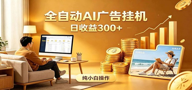 AI风口项目,全程解放双手,后台自动运行赚取收益,每天稳定收益300+-初遇资源网