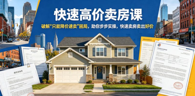 快速高价卖房课,破解“只能降价速卖”困局,助你步步实操,快速卖房卖出好价(更新2026)-初遇资源网