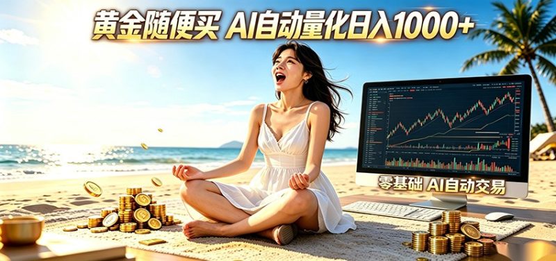 黄金随便买？AI自动外汇量化交易 在家当皇帝 日入1000+-初遇资源网