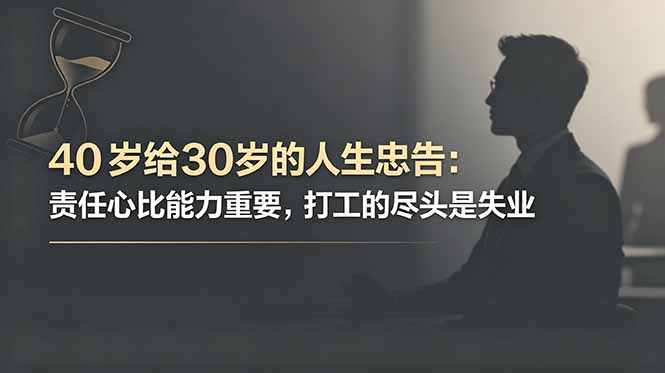 付费文章:40岁给30岁的人生忠告:责任心比能力重要,打工的尽头是失业-初遇资源网
