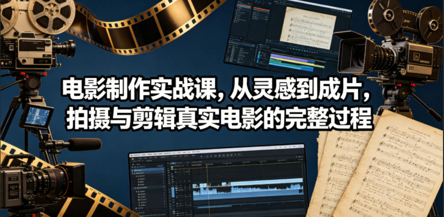【冒泡网】电影制作实战课，从灵感到成片，拍摄与剪辑真实电影的完整过程【原创双语字幕】 - 初遇资源网
