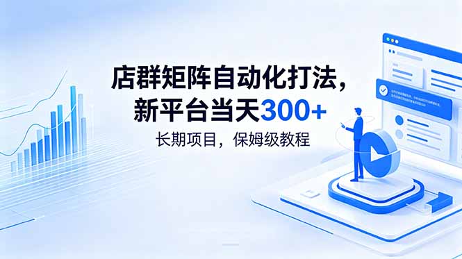 店群矩阵自动化打法,新平台当天300+,长期项目,保姆级教程-初遇资源网