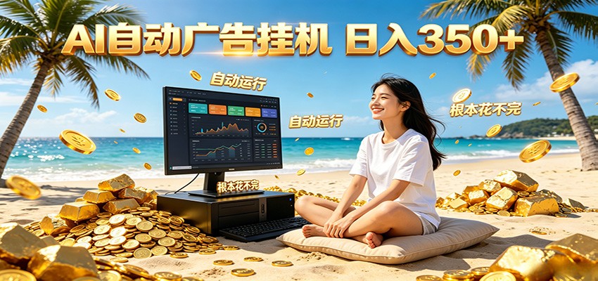 【福缘网创】AI自动广告挂机 日入350+ 真正做到躺赚式变现，根本花不完！ - 初遇资源网