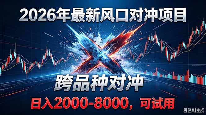 2026创业新风口!最新对冲!跨品种对冲!日收益2000-6000+-初遇资源网