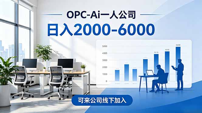 2026创业新风口—OPC一人公司模式震撼首发!日收益2000-6000+,项目绿色长久,安全稳健,合...-初遇资源网