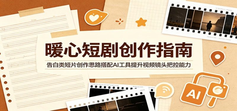 暖心短剧创作指南:告白类短片创作思路搭配AI工具提升视频镜头把控能力-初遇资源网