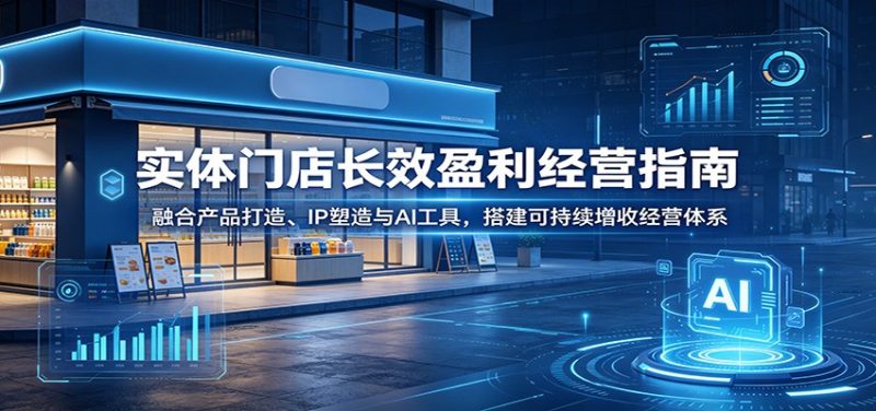 实体门店长效盈利经营指南:融合产品打造、IP塑造与AI工具,搭建可持续增收经营体系-初遇资源网