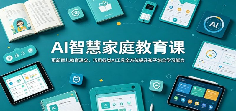 AI智慧家庭教育课:更新育儿教育理念,巧用各类AI工具全方位提升孩子综合学习能力-初遇资源网