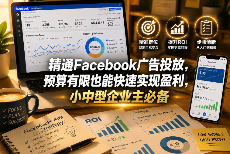 精通Facebook广告投放,预算有限也能快速实现盈利,小中型企业主必备【原创双语字幕】-初遇资源网